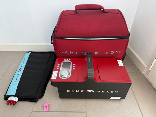 Dispositivo di criocompressione portatile (Game Ready®) usato certificato + fascia ginocchio