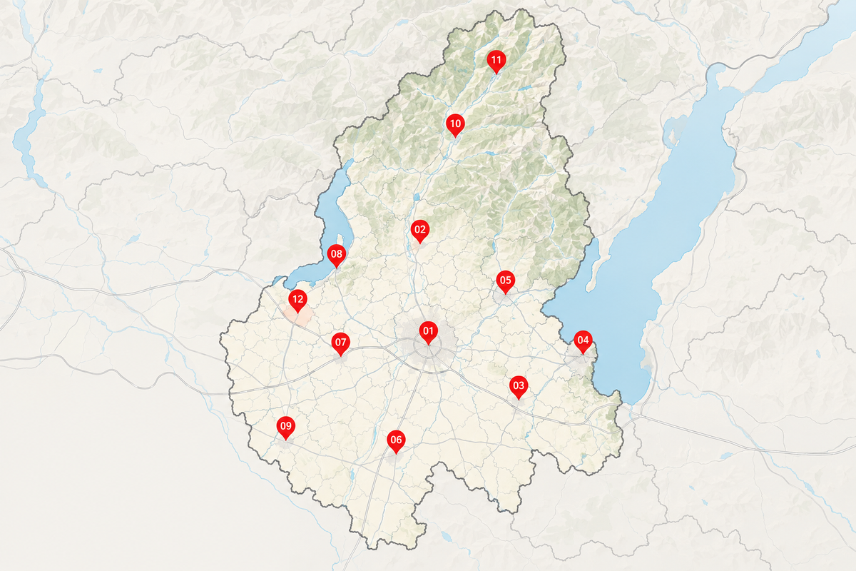 Mappa dei principali ospedali di Brescia e provincia