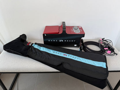 Dispositivo di criocompressione portatile (Game Ready®) usato certificato + fascia gamba intera